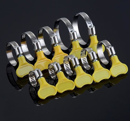 Customized GB Standard Stainless Steel American Type Hose Clamp With Plastic Butterfly Handle for Mining and Heavy-Duty