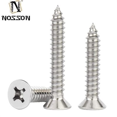 Metric Cheese Head Stainless Steel DIN7982 ST2.9-ST6.3 CSK Phillips Self Tapping Screw for Metal ISO Standard