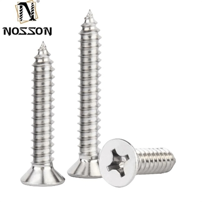 Metric Cheese Head Stainless Steel DIN7982 ST2.9-ST6.3 CSK Phillips Self Tapping Screw for Metal ISO Standard