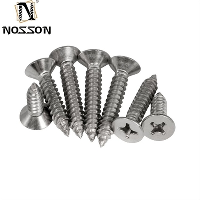 Metric Cheese Head Stainless Steel DIN7982 ST2.9-ST6.3 CSK Phillips Self Tapping Screw for Metal ISO Standard