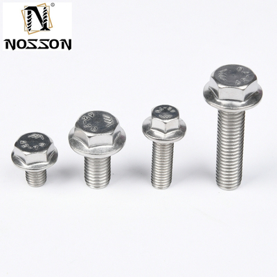 Sliver Carbon Steel Black Oxide Hex Flange Bolt Half Thread DIN6921 Standard Stainless Steel 4.8 8.8 10.9 12.9 with ZINC Finish
