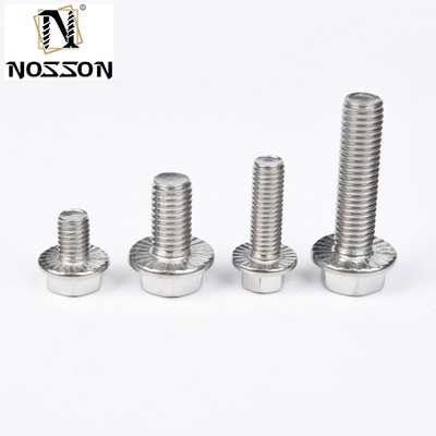 Sliver Carbon Steel Black Oxide Hex Flange Bolt Half Thread DIN6921 Standard Stainless Steel 4.8 8.8 10.9 12.9 with ZINC Finish