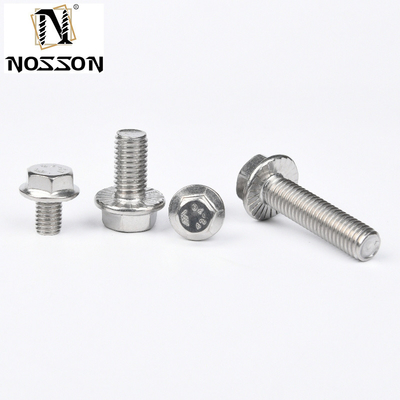 Sliver Carbon Steel Black Oxide Hex Flange Bolt Half Thread DIN6921 Standard Stainless Steel 4.8 8.8 10.9 12.9 with ZINC Finish