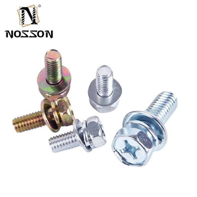 Carbon Steel Assembled Machine Screw Metric Measurement System M1.6 M2 M2.5 M3 M4 M5 M6 M8 M10 M12 M14 M16 M20 GB Standard