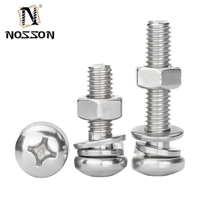 Carbon Steel Assembled Machine Screw Metric Measurement System M1.6 M2 M2.5 M3 M4 M5 M6 M8 M10 M12 M14 M16 M20 GB Standard