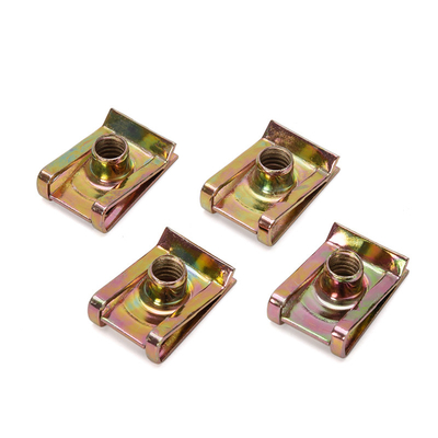 M4-M10 Hexagon Head Plain Metal U Shaped Speed Clip Nuts Fasteners for Iron Carbon Steel Zinc Plated Clamp Nut Reed Nut Black