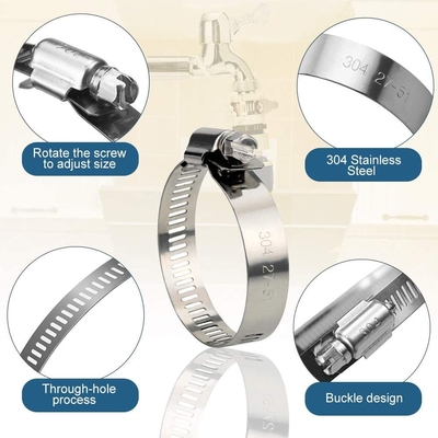 Metric Stainless Steel Thumb Screw Universal Worm Drive Clamp for Nonstandard Pipes and Hoses in Healthcare Applications