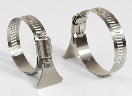 Sample Instock Heavy Duty Clamp SS304 Stainless Steel Throat Clamp with Handle for Water Pipe Fixing Buckle in ZINC Finish