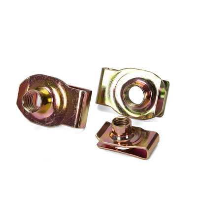 Precision Nuts M4-M10 Metric Steel Leaf Plate Spring Speed Clamping Nuts with U Spring Clip Nut and Lock Nut
