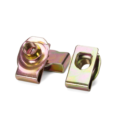 Precision Nuts M4-M10 Metric Steel Leaf Plate Spring Speed Clamping Nuts with U Spring Clip Nut and Lock Nut