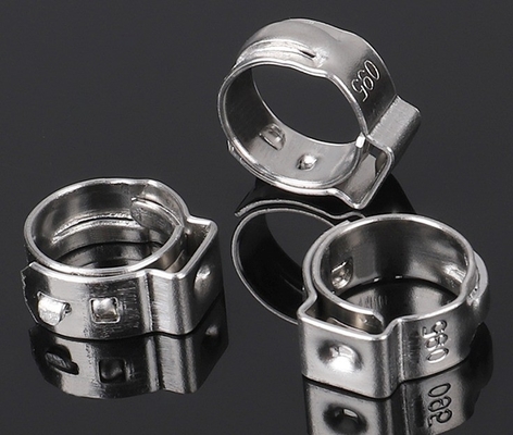 Stainless Steel Single Ear Stepless Throat Clamp for Metric Measurement System in Heavy-Duty Oil Pipe Installations