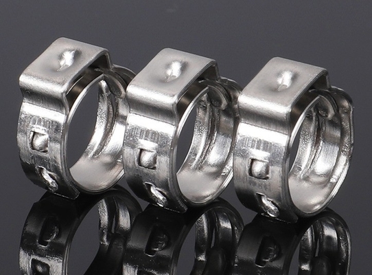 Stainless Steel Single Ear Stepless Throat Clamp for Metric Measurement System in Heavy-Duty Oil Pipe Installations