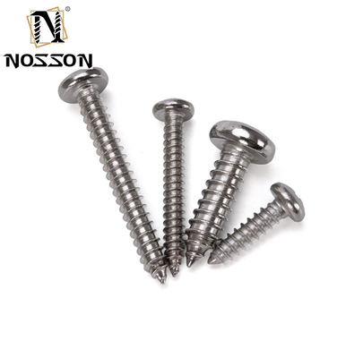 Metric Stainless Steel 304 Pan Head Tapping Screw Sheet Metal Screw with Cheese Head and Chrome Plated Finish Din 7981