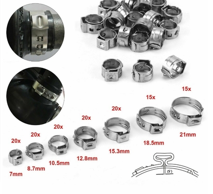 304 Stainless Steel Single Ear Clamp for General Industry from -Supplied Customized Support OEM Sample Instock