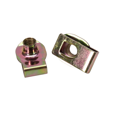 Secure Steel Assembly with Silvery Brass Tone U Nut Metric Measurement System