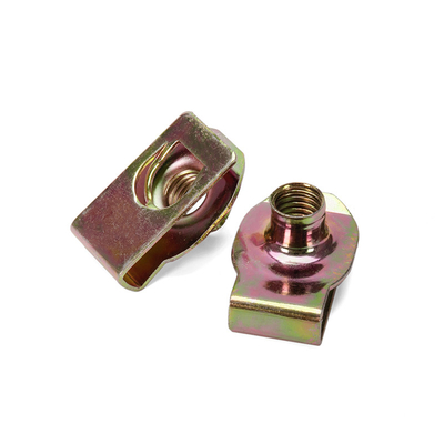 Secure Steel Assembly with Silvery Brass Tone U Nut Metric Measurement System