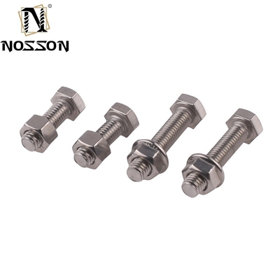 Plain Finish DIN Standard Hex Head Bolts M5 M6 M8 for Heavy Duty Applications in Stainless Steel
