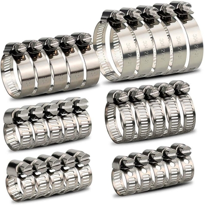 Stainless Steel Worm Gear Hose Clamps for Fuel Line Plumbing Adjustable Range 1/4-2 in 6-51mm ZINC Finish Sample Instock