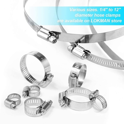 Instock General Purpose Worm-Drive Clamps for Firm Hose and Tube Adjustable Range 118-140mm Metric Measurement System