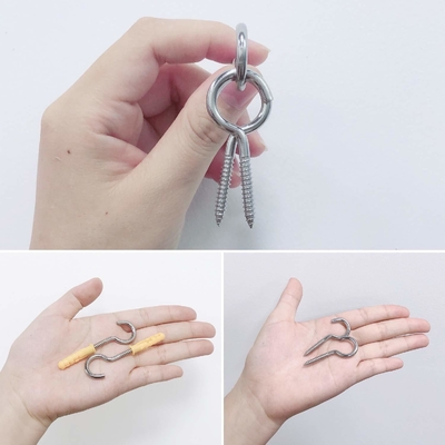 304 Stainless Steel Strong Eye Screw Hook for Indoor and Outdoor Craft JIS Standard ZINC PLATED Finish