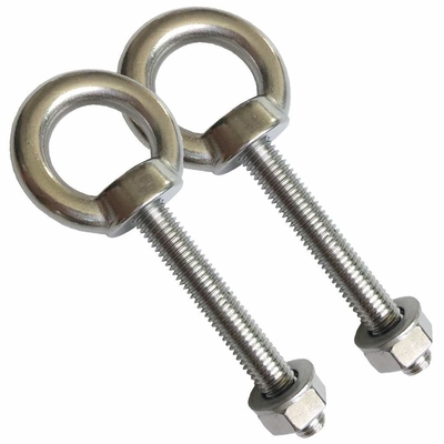 JIS Standard Corrosion-Resistant Stainless Steel Thread Lifting Ring Shoulder Eye Bolts 3/8&quot; X 2.75&quot; with Nuts and Washer