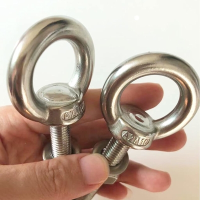 JIS Standard Corrosion-Resistant Stainless Steel Thread Lifting Ring Shoulder Eye Bolts 3/8&quot; X 2.75&quot; with Nuts and Washer