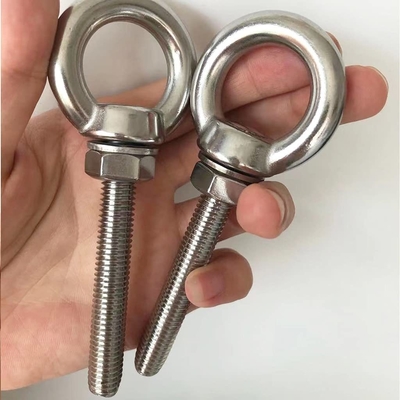 JIS Standard Corrosion-Resistant Stainless Steel Thread Lifting Ring Shoulder Eye Bolts 3/8&quot; X 2.75&quot; with Nuts and Washer