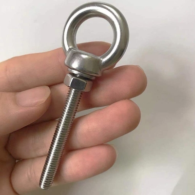 INCH Measurement System Stainless Steel Eye Bolt M6 Shoulder 1/4&quot; X 2&quot; Heavy Duty EyeBolts Screws for Lift Plain Finish