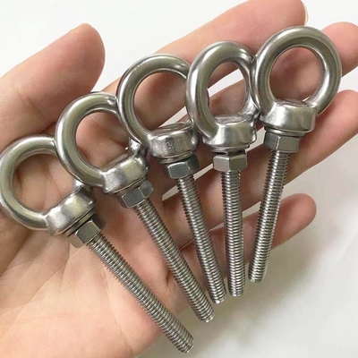INCH Measurement System Stainless Steel Eye Bolt M6 Shoulder 1/4&quot; X 2&quot; Heavy Duty EyeBolts Screws for Lift Plain Finish