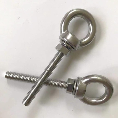INCH Measurement System Stainless Steel Eye Bolt M6 Shoulder 1/4&quot; X 2&quot; Heavy Duty EyeBolts Screws for Lift Plain Finish