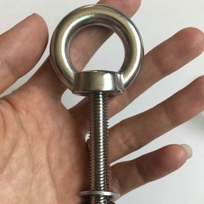 INCH Stainless Steel M10 Shoulder Eye Bolts 3/8&quot;x 2.75&quot; Heavy Duty Screws with Washer and Nuts Plain Finish Lifting