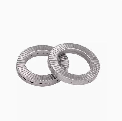 Stainless Steel Wedge Lock Washer Black Zinc Flake Coating M8 5/16 inch for Heavy Duty Environments in Automotive Industry