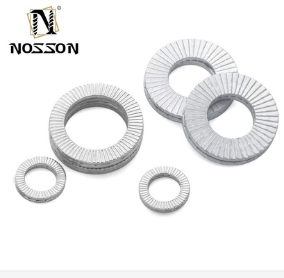 Double Fold Self Locking Washer for Anti Loosing in Bonded Stainless Steel DIN25201 Dual Stacked Wedge