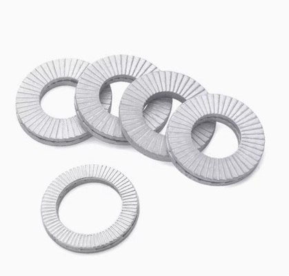 Double Fold Self Locking Washer for Anti Loosing in Bonded Stainless Steel DIN25201 Dual Stacked Wedge