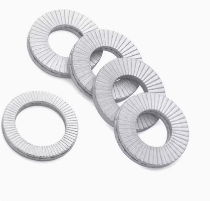 Double Fold Self Locking Washer for Anti Loosing in Bonded Stainless Steel DIN25201 Dual Stacked Wedge