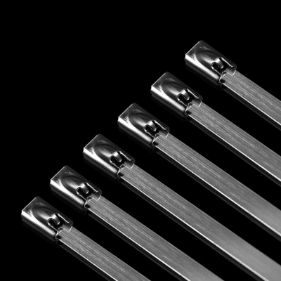Heat-Resistant White Stainless Steel Cable Ties 304/316 Self-Locking Metal Zip Tie with 100% QC Passed Certification