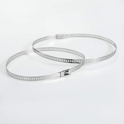 Heat-Resistant White Stainless Steel Cable Ties 304/316 Self-Locking Metal Zip Tie with 100% QC Passed Certification