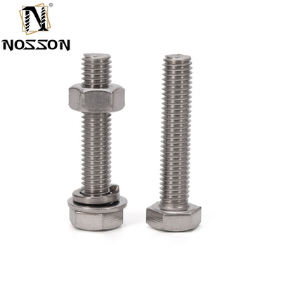 ZINC PLATED Stainless Steel Hex Bolt and Nuts Washer 304 316 for High Tensile Strength in Industrial Applications
