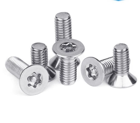 DIN Standard 304 Stainless Steel Torx Round Pan Head With Pin Anti Theft Security Screws Six Lobe Button Head Tamper Proof Bolts