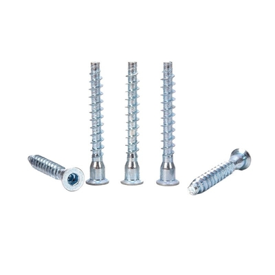 Metric Steel DIN Standard Confirmat Screw 6.3x50 for Cabinet Connection Flat Head Drive Metric Hexagonal Wood Furniture