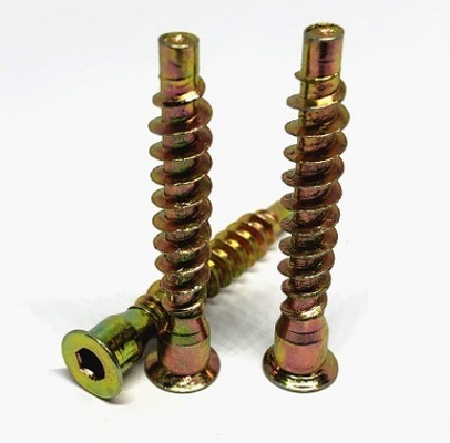 Metric Steel DIN Standard Confirmat Screw 6.3x50 for Cabinet Connection Flat Head Drive Metric Hexagonal Wood Furniture