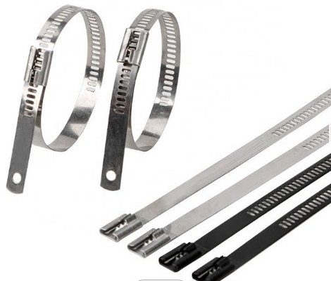 Self-locking Metal Wrap Cable Tie Ball Lock JIS Standard PVC Coated Stainless Steel Ties 7.9mm GB Standard