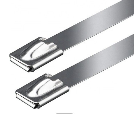 Self-locking Metal Wrap Cable Tie Ball Lock JIS Standard PVC Coated Stainless Steel Ties 7.9mm GB Standard