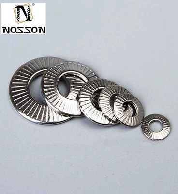 M3 M4 M5 M6 M8 M10 M12 M16 Lock Washer NFE25511 / SN70093 French Washers Serrated Conical Spring Washer Stainless Steel A2