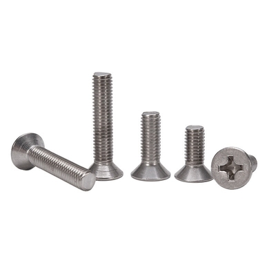 304 Stainless Steel Cross Recessed Countersunk Flat Head Screw with Metric Measurement System and JIS Standard