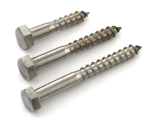 JIS Standard Stainless Steel Hex Lag Wood Screw with Whole ST6 ST8 ST10 ST12 Thread