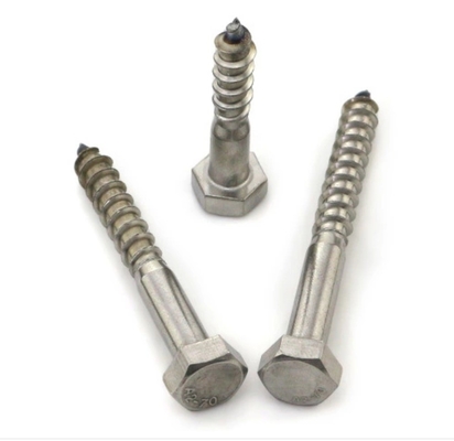 JIS Standard Stainless Steel Hex Lag Wood Screw with Whole ST6 ST8 ST10 ST12 Thread