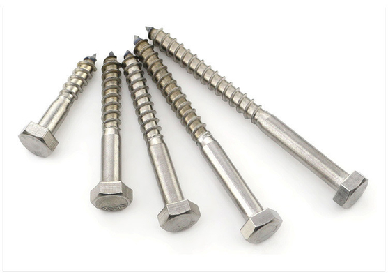 JIS Standard Stainless Steel Hex Lag Wood Screw with Whole ST6 ST8 ST10 ST12 Thread