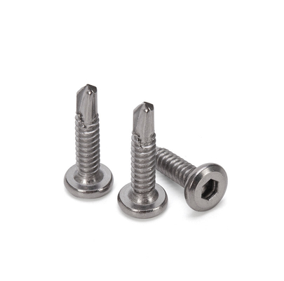 ISO Standard Galvanized Iron Countersunk Head Grade 8 Self Drilling Screw with ZINC PLATED Finish in INCH Measurement System
