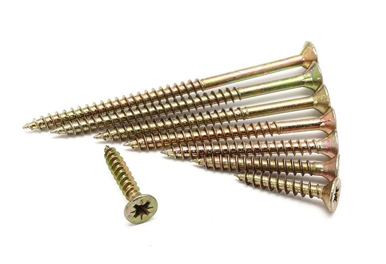 Yellow Zinc Plated Self Tapping Chipboard Screw C1022 for M3.5 M4.2 M5.5